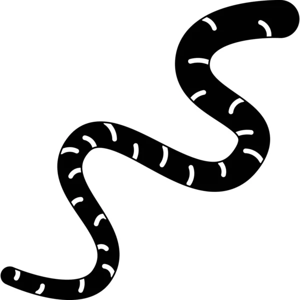 Earthworm Worm Glyph Icon Vector — 图库矢量图片
