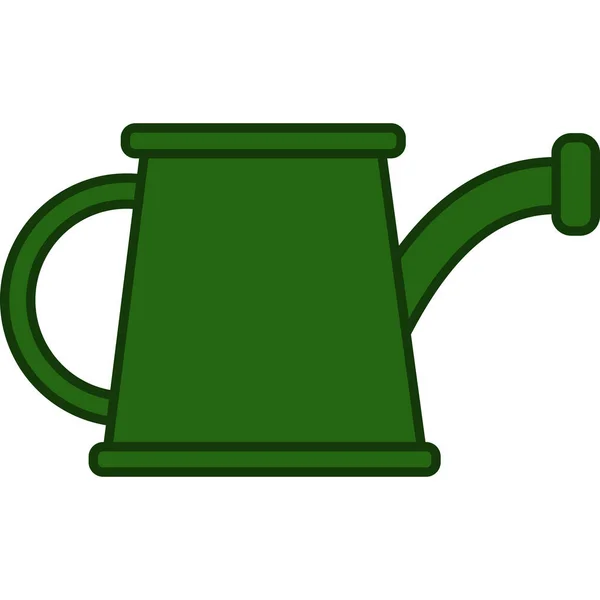 Watering Can Filled Outline Icon Vector — Stockový vektor