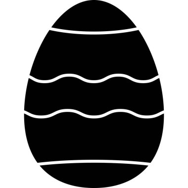 Easter Egg Glyph Icon Vector
