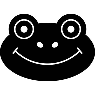 Frog Animal Glyph Icon Vector