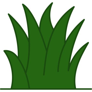 Grass Lawn Filled Outline Icon Vector