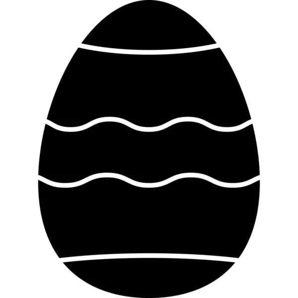 Easter Egg Glyph Icon Vector — Stok Vektör