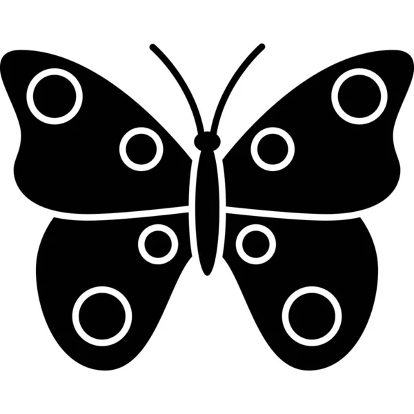 Butterfly Insect Glyph Icon Vector — Stockvektor