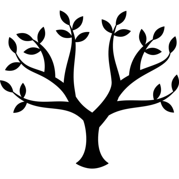 Tree Plant Glyph Icon Vector — Stockvektor
