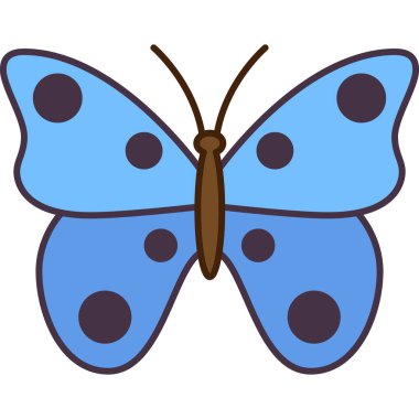 Butterfly Insect Filled Outline Icon Vector