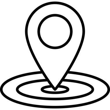 Konum Sembol Ana Hattı Simge Vektörü