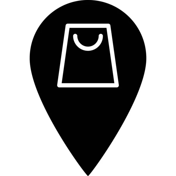 Emplacement du sac Glyph Icon Vector — Image vectorielle