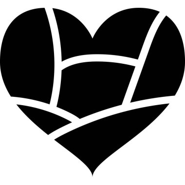 Kırık Kalp Kabartma Simgesi Vektörü