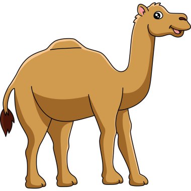 Dromedary Çizgi Filmi Clipart Vektör İllüstrasyonu