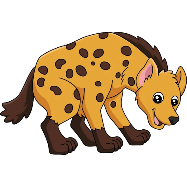 Illustration vectorielle de Clipart de bande dessinée Hyena — Image vectorielle