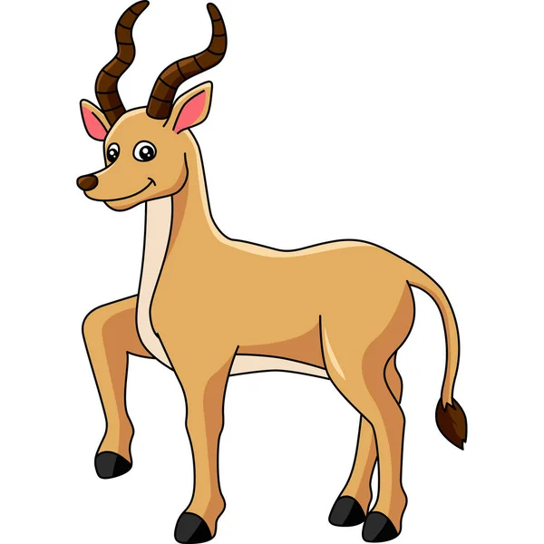 Antilopa Cartoon Clipart Vector Illustration — Stockový vektor