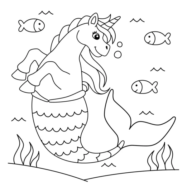 Desenho para colorir fofo unicórnio sereia · Creative Fabrica