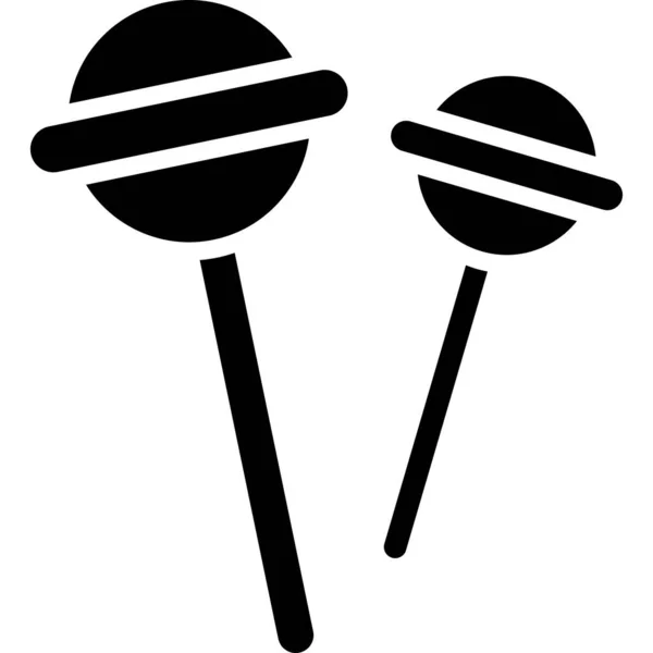 Lollipop Glyph Icon Food Vector — стоковый вектор