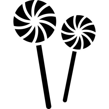 Yuvarlak Şekerleme Simgesi Gıda Vektörü 