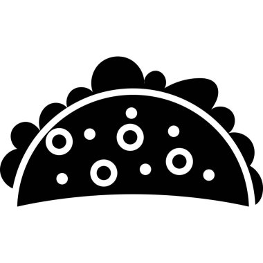 Taco Kabartma Simgesi Gıda Vektörü 