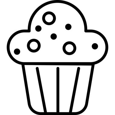 Kek Özeti Simge Gıda Vektörü