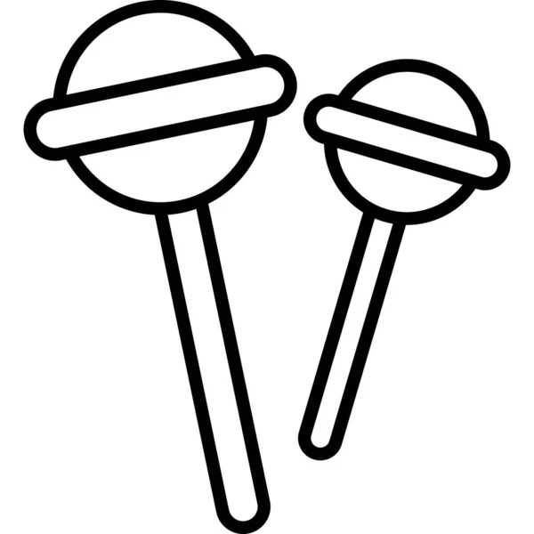 Lollipop översikt ikonen mat vektor — Stock vektor