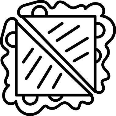 Sandviç Özeti Simge Gıda Vektörü