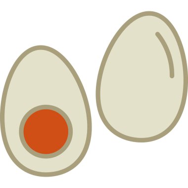 Yumurta Doldurulmuş Taslak Simge Vektörü 