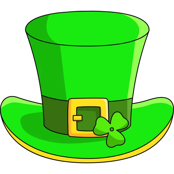 St. Patricks Day Leprechaun Hat Cartoon Clipart — Stock Vector