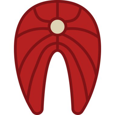 Somon Doldurulmuş Taslak Simge Vektörü 