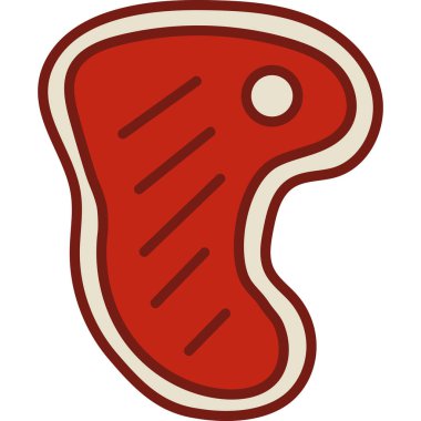 Biftek Doldurulmuş Taslak Simge Vektörü 