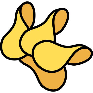 Patates cipsi Taslak Simge Vektörü 