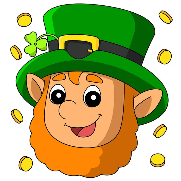 St. Patricks Day Leprechaun vecteur de bande dessinée — Image vectorielle