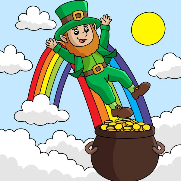 St. Patricks Day Leprechaun Cartoon Vector — Stock Vector