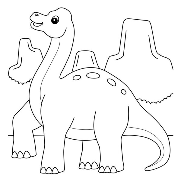 Brachiosaurus Coloring Page for Kids