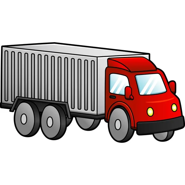 Illustrazione colorata del cliente del fumetto del camion — Vettoriale Stock