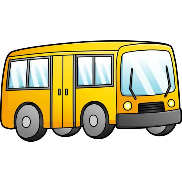 Caricature de bus Clipart Illustration colorée — Image vectorielle