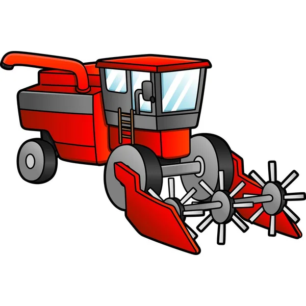 Συνδυάστε Harvester Cartoon Clipart εικονογράφηση — Διανυσματικό Αρχείο