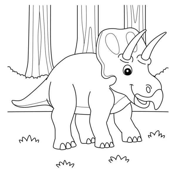 Coloriage Zuniceratops pour enfants — Image vectorielle
