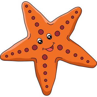 Sea Star Çizgi Filmi Clipart İllüstrasyonu