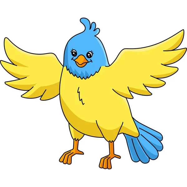 Bird Cartoon Colored Clipart Illustration — Stock Vector