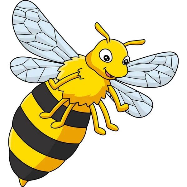 Bee Cartoon Colored Clipart Illustration — Stock Vector