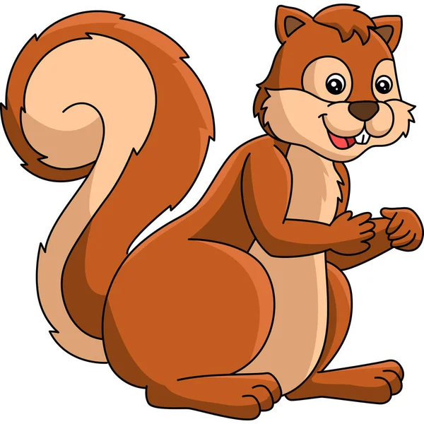 Desenhos animados esquilo colorido Clipart Ilustração —  Vetores de Stock