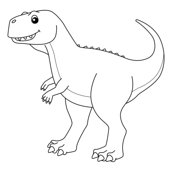 Ekrixinatosaurus zbarvení izolované stránky pro děti — Stockový vektor