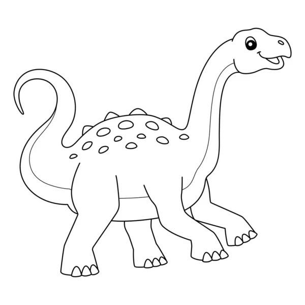 Page isolée de coloriage de Neuquensaurus pour des enfants — Image vectorielle