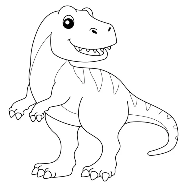 Tyrannosaurus Coloriage Page isolée pour les enfants — Image vectorielle