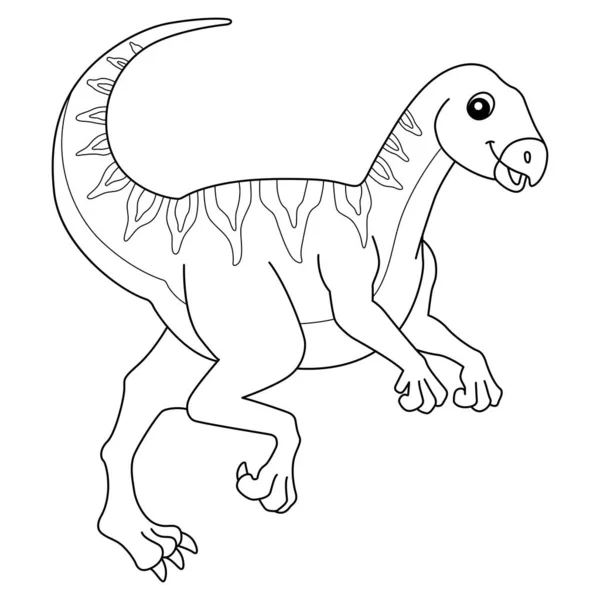 Qantassaurus Coloring Isolated Page for Kids — 스톡 벡터