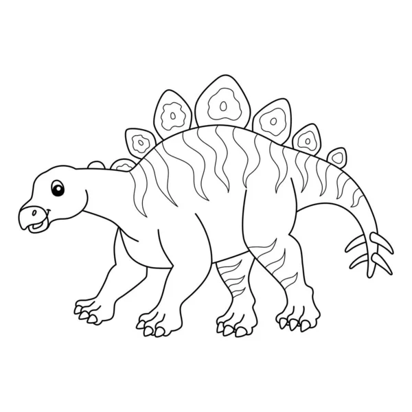 Hesperosaurus kolorowanki izolowana strona dla dzieci — Wektor stockowy