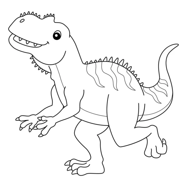 Yangchuanosaurus Renklendirme Çocuklar için Ayrı Sayfa — Stok Vektör