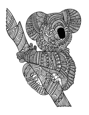 Yetişkinler için Koala Mandala Renklendirme Sayfaları