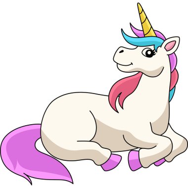 Tek boynuzlu at Çiçek Tarlası Çizgi Filmine Yatıyor 