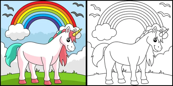 Unicórnio e arco-íris - Unicórnios - Just Color Crianças : Páginas