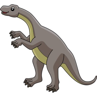 Lufengosaurus Dinozor Çizgi Filmi Renkli Clipart