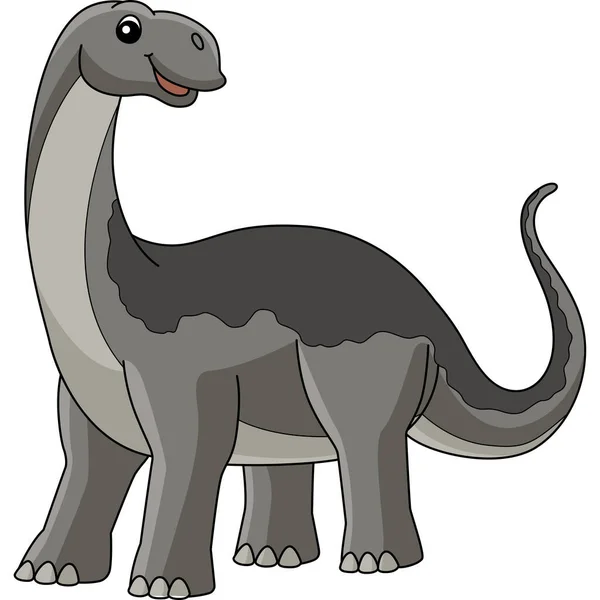 Jobaria Dinozaur kreskówki kolorowe Clipart — Wektor stockowy