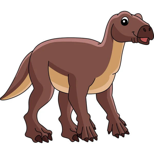 イグアノドン恐竜漫画カラークリップ — ストックベクタ